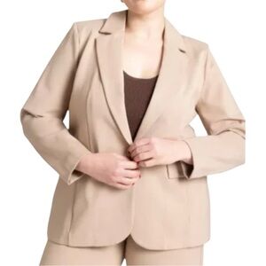 ELOQUII Women's Plus Size 20 The Ultimate Stretch One Button Blazer Knit‎ New